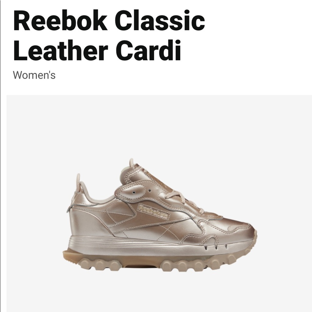 CARDI B metallic gold Reebok